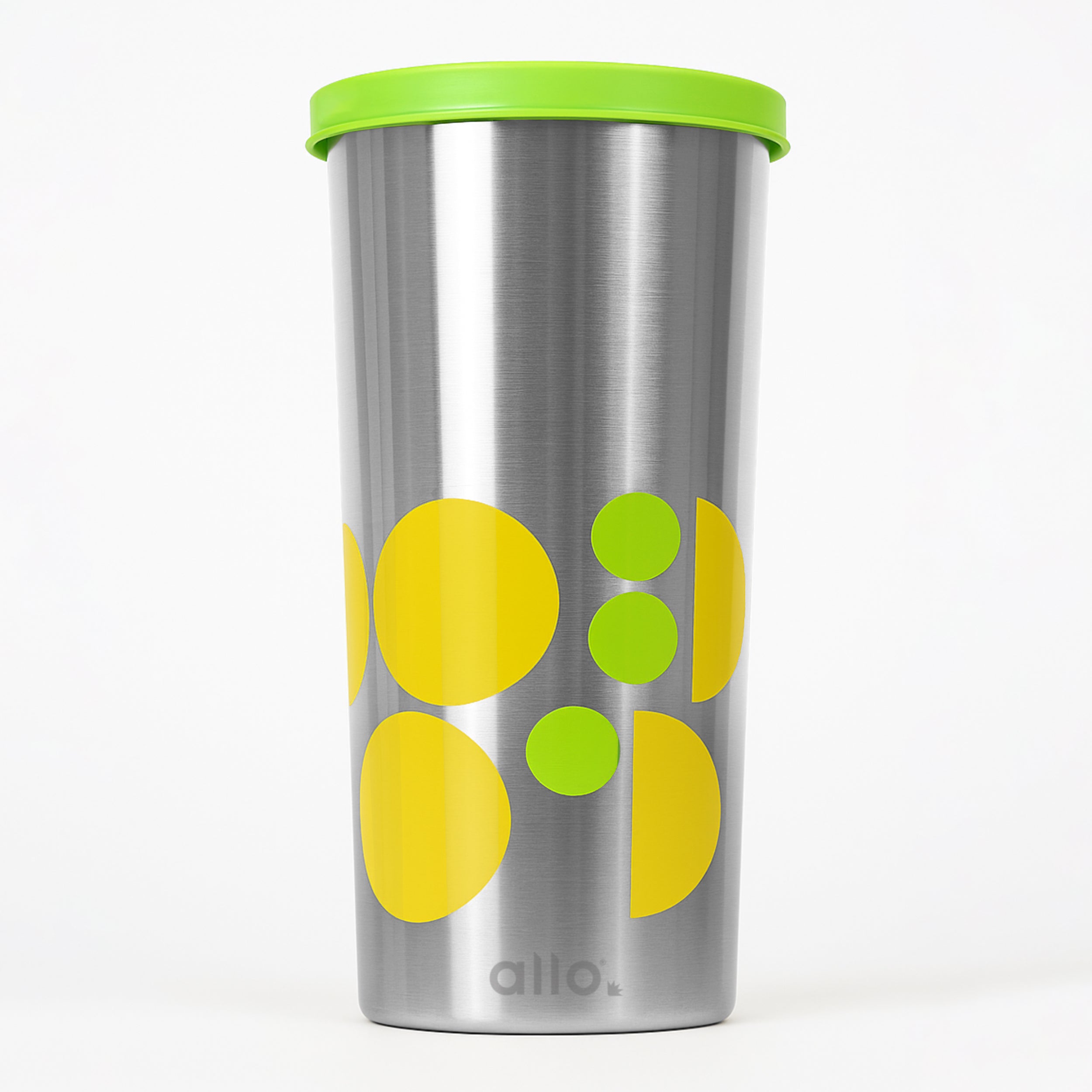 Allo Stainless Steel Tumbler with Lid, Leak Proof Water Tumbler for Home, Office, School, Travel, Kids Rust Proof, Multipurpose Storage Glass for Juice, Tea, Coffee, Milk, GREEN (550Ml)