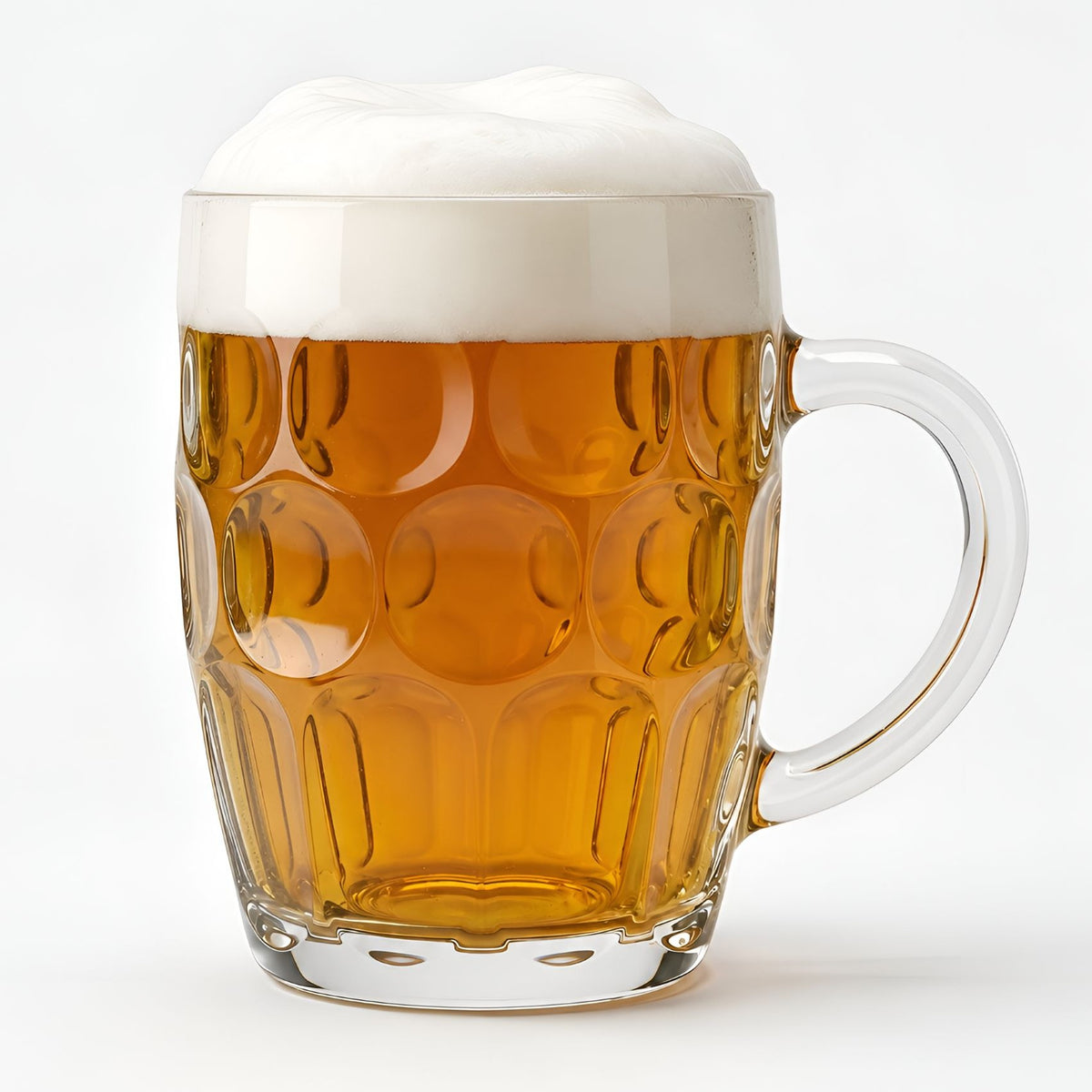Allo Beer Mug And Drinking Glass Mugs, Set Of 2, 600 ml Each, Serves Beer, Juice, Mocktail, Alcohol, Cocktail, Drinking Glass With Handle | Gift Set Packaging | Transparent Bubble Glass