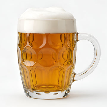 Allo Beer Mug And Drinking Glass Mugs, Set Of 2, 600 ml Each, Serves Beer, Juice, Mocktail, Alcohol, Cocktail, Drinking Glass With Handle | Gift Set Packaging | Transparent Bubble Glass