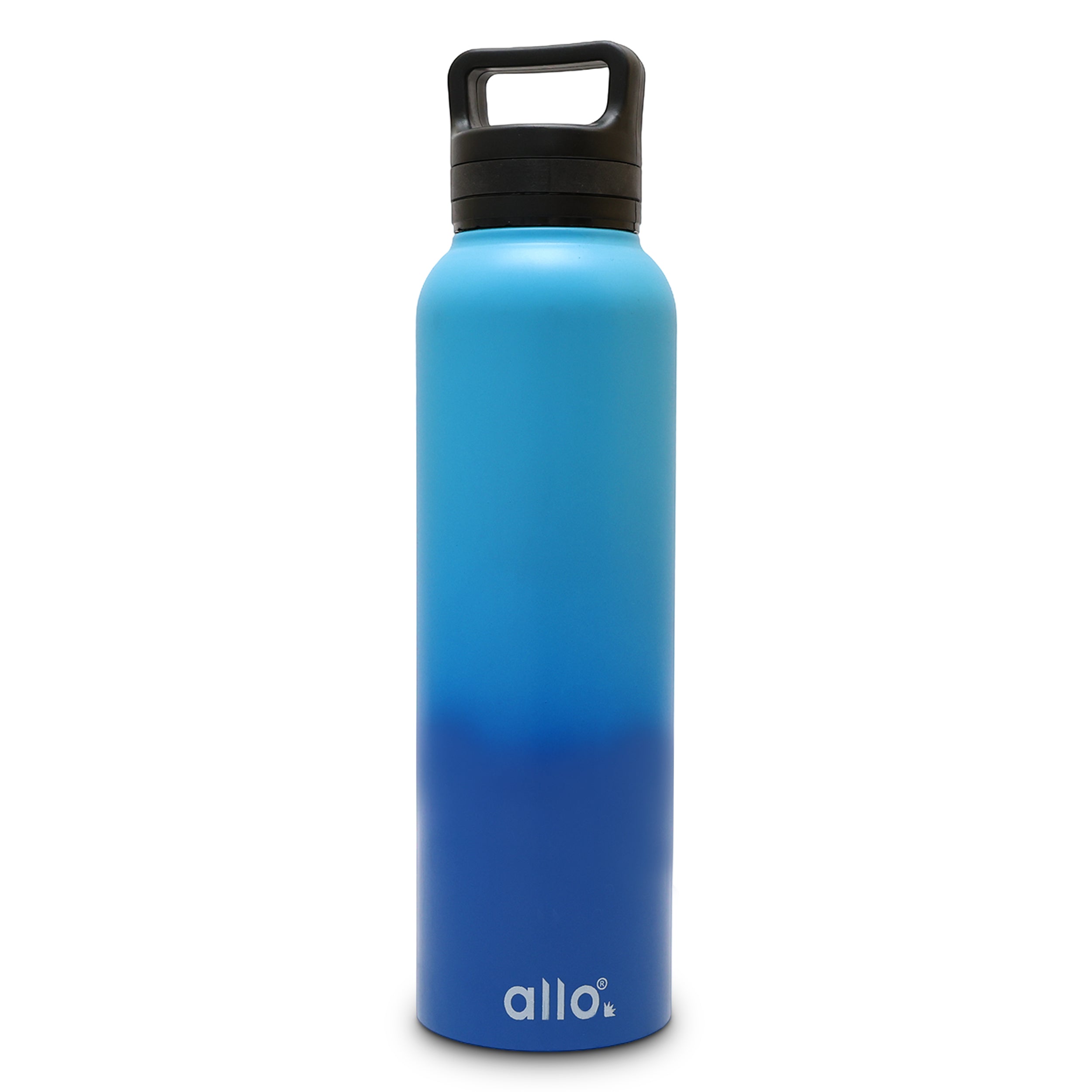 Allo Steel Water Bottles Stainless Steel Sipper Water Bottle for adults, kids 0.95 Litre Water Bottles for School, Office, Sports, Gym 950ML Water Bottle for Men and women, Light & Dark Blue 950ml