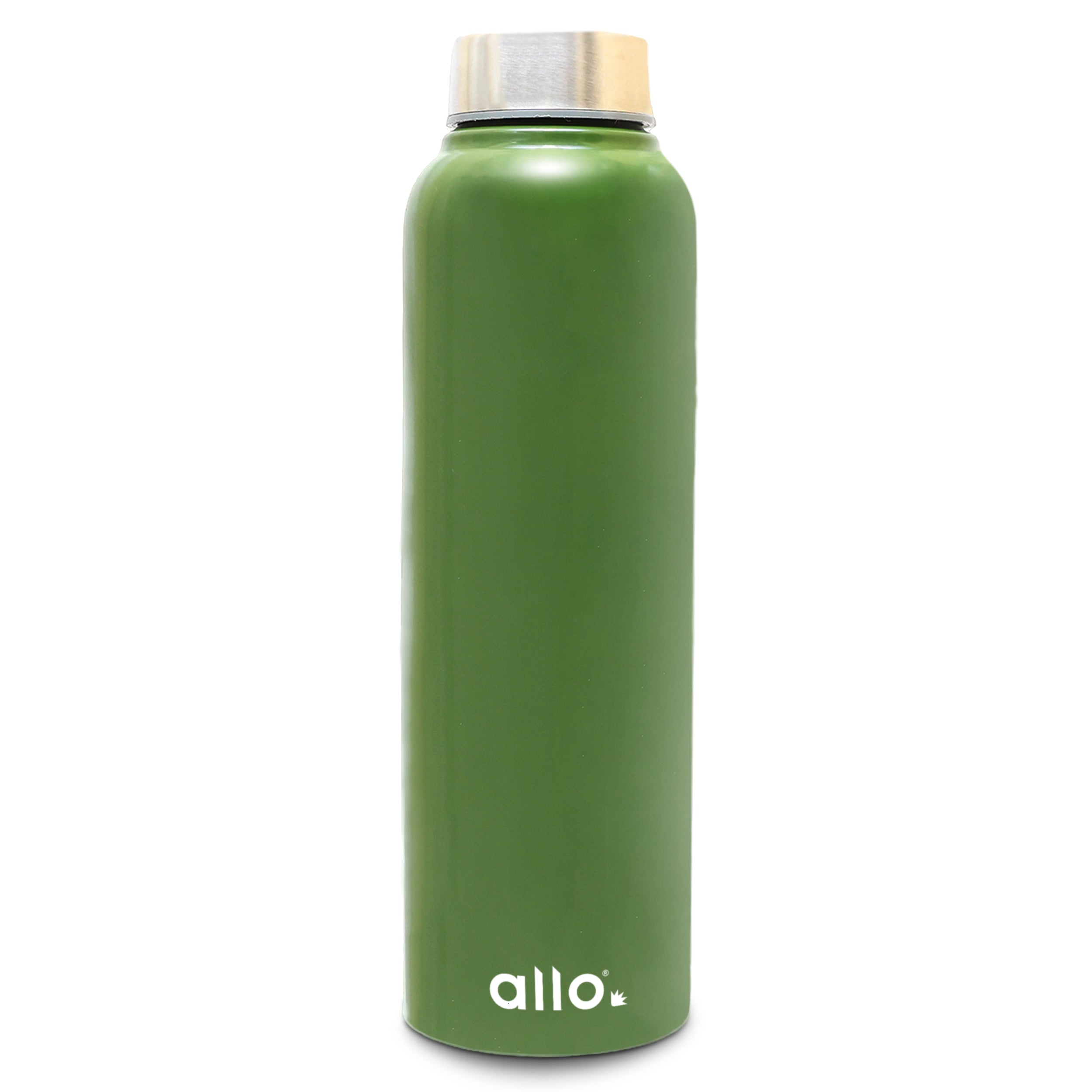 Allo Steel Water Bottles Stainless Steel Sipper Water Bottle for adults, kids 0.95 Litre Water Bottles for School, Office, Sports, Gym 950ML Water Bottle for Men and women, Olive green 950ml