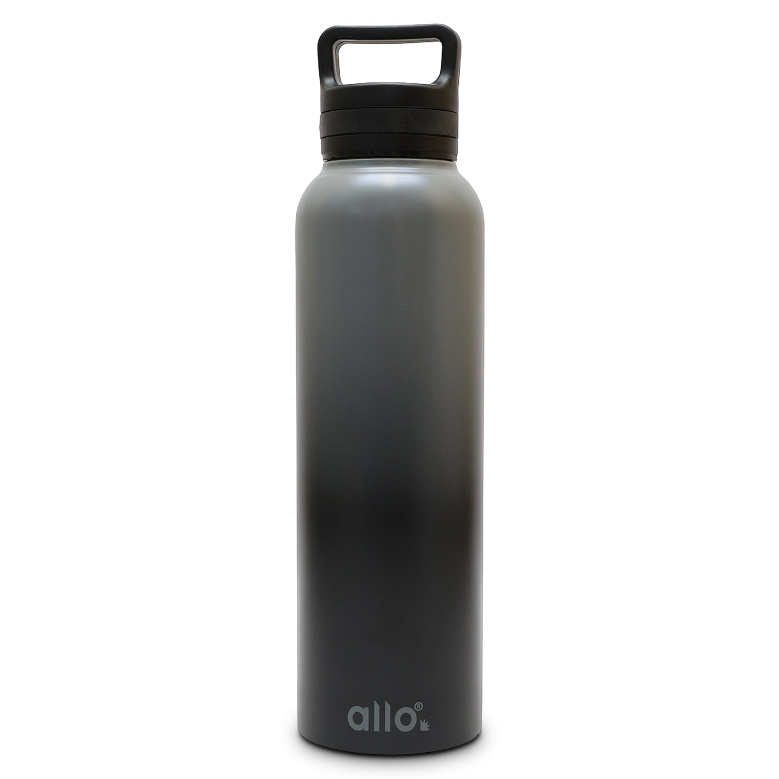 Allo Steel Water Bottles Stainless Steel Sipper Water Bottle for adults, kids 0.95 Litre Water Bottles for School, Office, Sports, Gym 950ML Water Bottle for Men and women, Dark Grey & Black 950ml