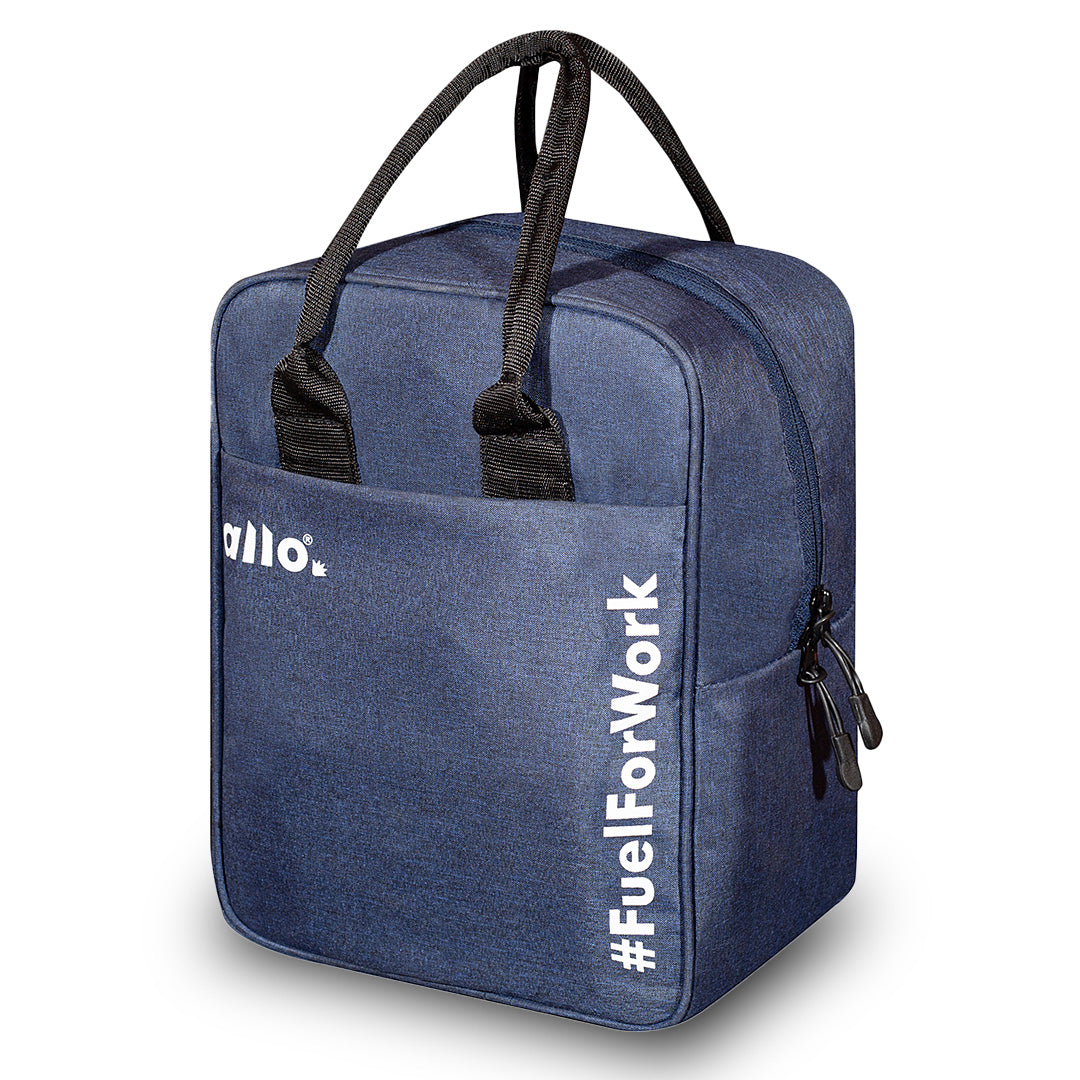 Allo Lunch Bag for Office, School & College, Washable Unisex Tiffin Bag for Men, Women & Kids, Lightweight, Leakproof, Water and Dust Resistant Multipurpose Lunch Bag, Royal Blue(FFW)