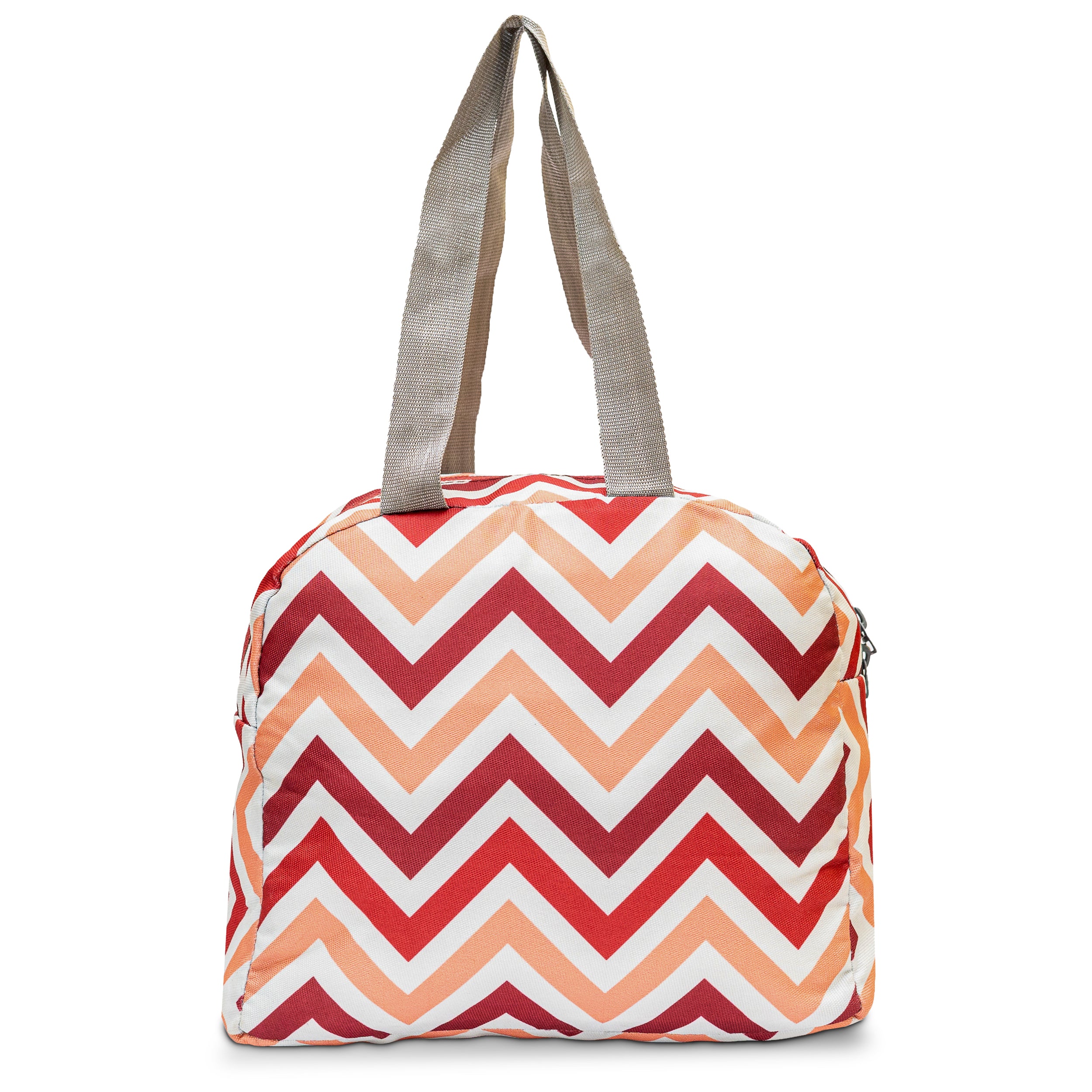 Allo Lunch Bag for Office, School & College, Washable Unisex Tiffin Bag for Men, Women & Kids, Lightweight, Leakproof, Water and Dust Resistant Multipurpose Lunch Bag, 5 litres, Red Chevron