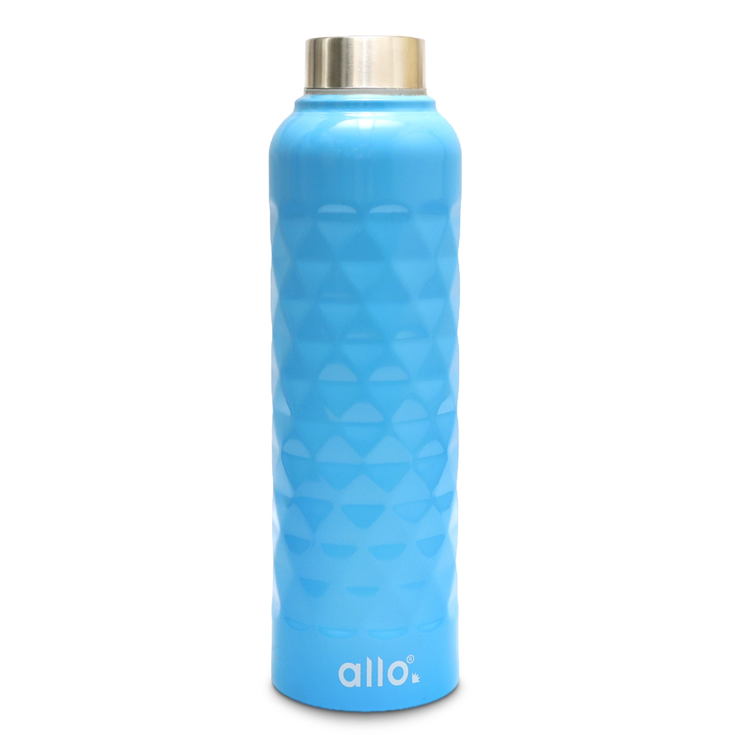Allo Steel Water Bottles Stainless Steel Sipper Water Bottle for adults, kids 0.95 Litre Water Bottles for School, Office, Sports, Gym 950ML Water Bottle for Men and women,True Blue 950ml