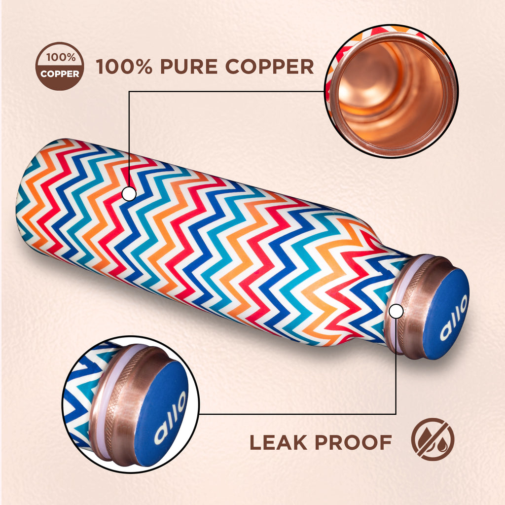 Copper Water Bottle For Drinking 34oz - Handcrafted Ayurvedic 100% Pure Copper Water Bottle 100% Copper Water Bottle Copper Water Bottle For Drinking 34oz - Handcrafted Ayurvedic 100% Pure Copper Water Bottle 100% Copper Water Bottle